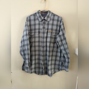 Timberland Lightweight blue plaid timberland shirt snap up